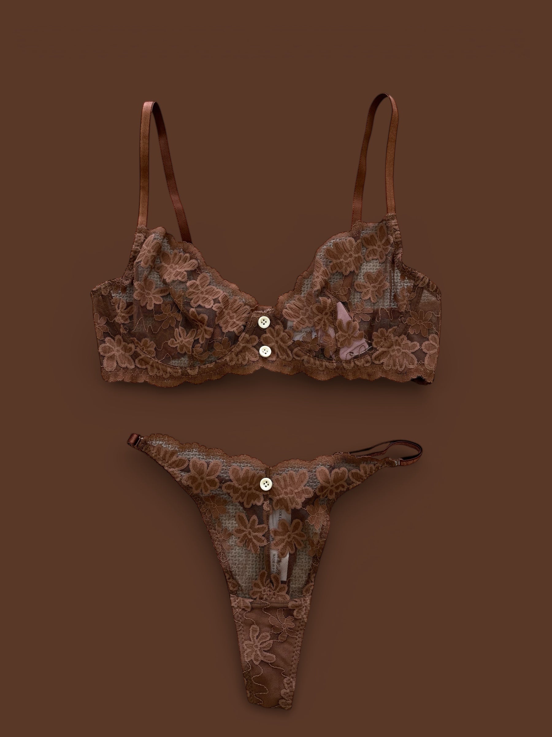 completo lingerie flowers