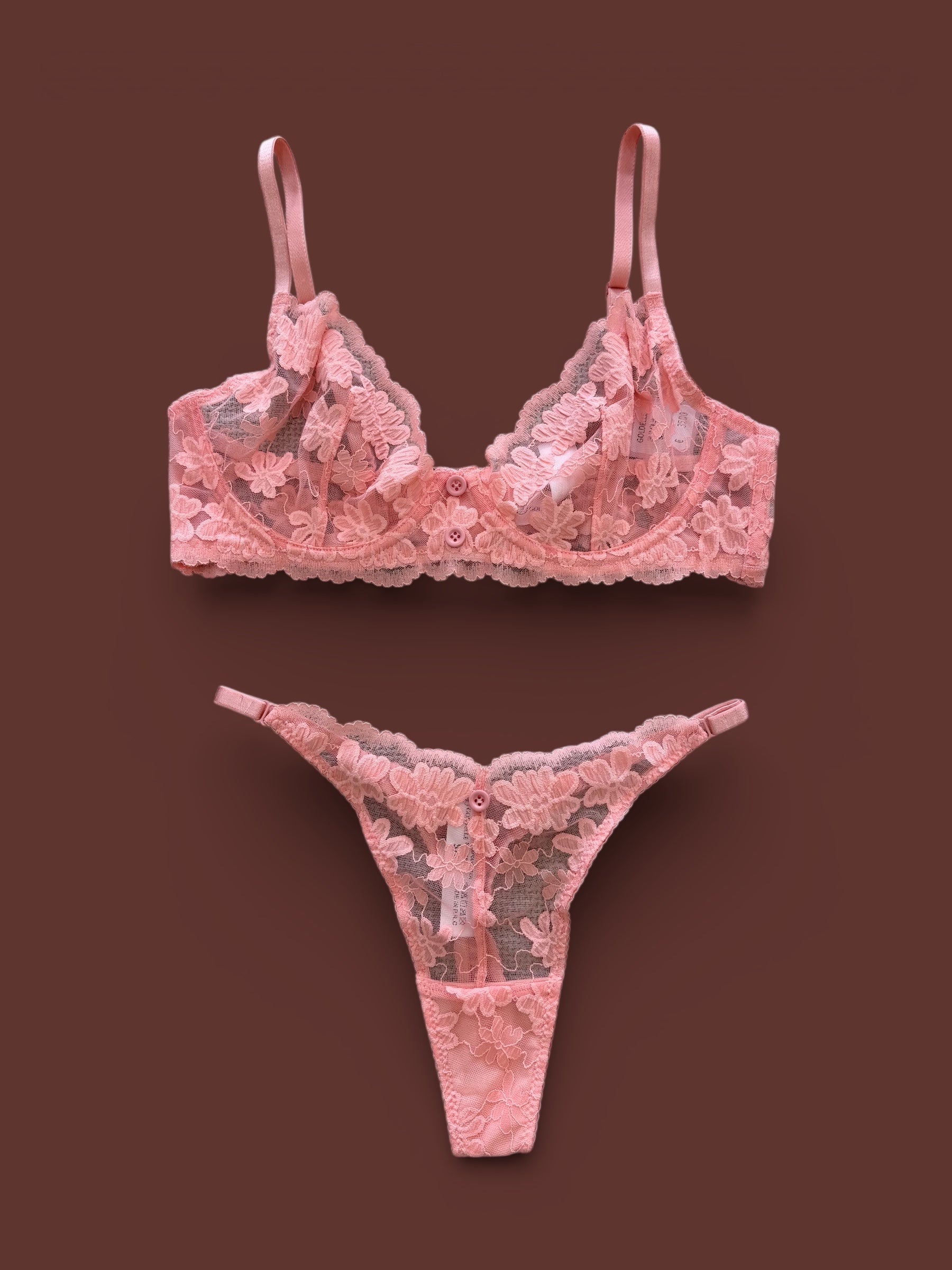completo lingerie flowers