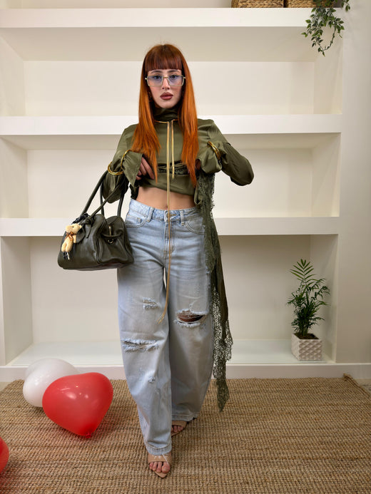 denim baggy ripped